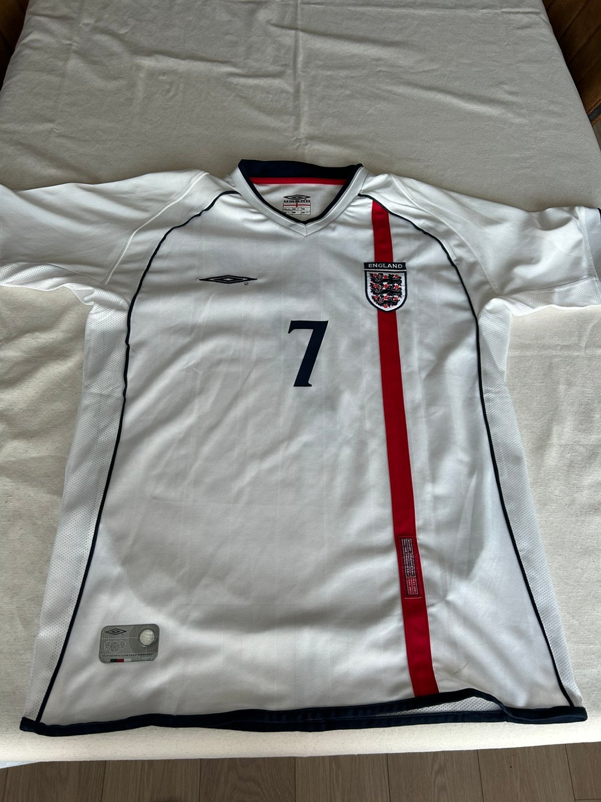 David Beckham Engeland Umbro shirt 2001-2003, Verzamelen, Ophalen of Verzenden, Zo goed als nieuw, Shirt