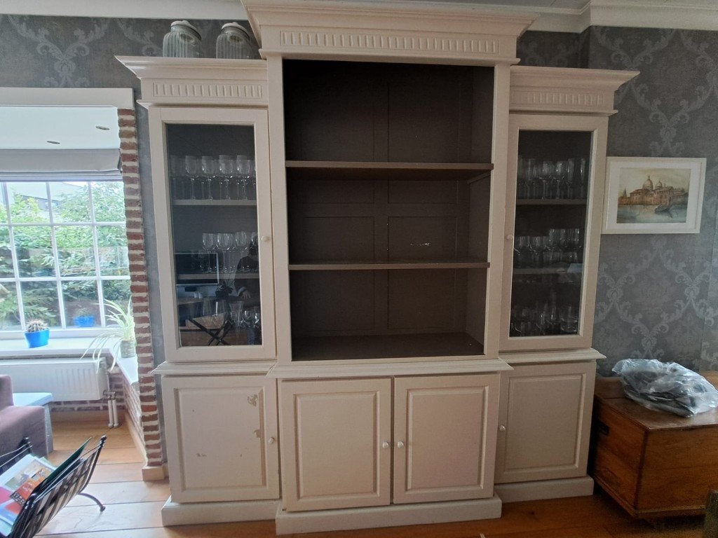 Vitrine, Maison & Meubles, Armoires | Vitrines, Utilisé, 200 cm ou plus, 200 cm ou plus, 25 à 50 cm, Avec porte(s), Avec tablette(s)