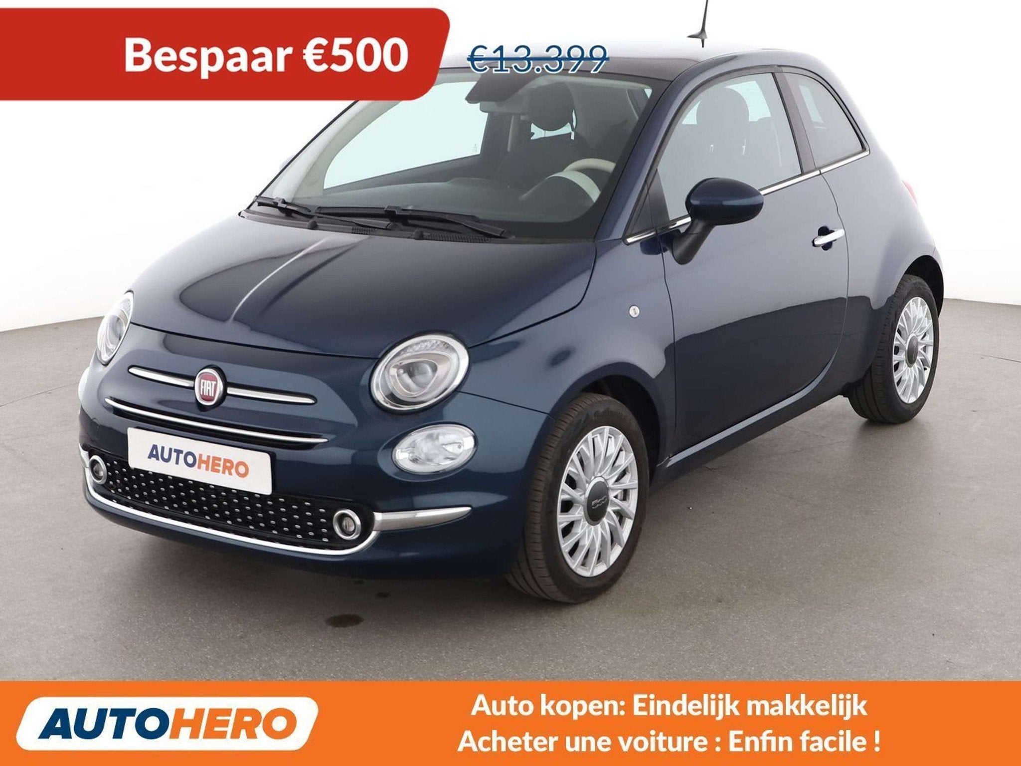 Fiat 500 1.0 Mild-Hybrid Dolcevita (bj 2023), Voorwielaandrijving, 4 zetels, Stof, Gebruikt