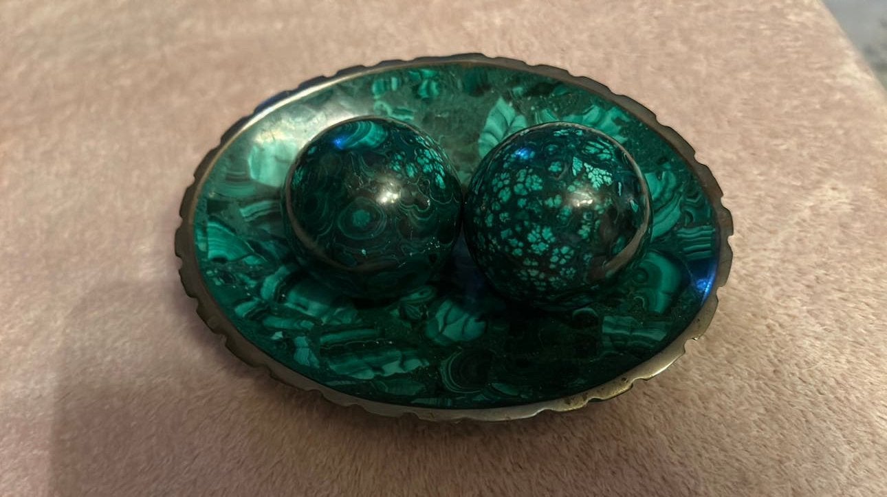 Bol et eeux boules en malachite karanga congon, Enlèvement ou Envoi, Minéral