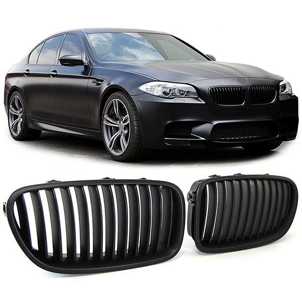 Grill Voor Bmw 5-serie F10 F11 Mat Zwart Enkele M5 Spijl, Envoi