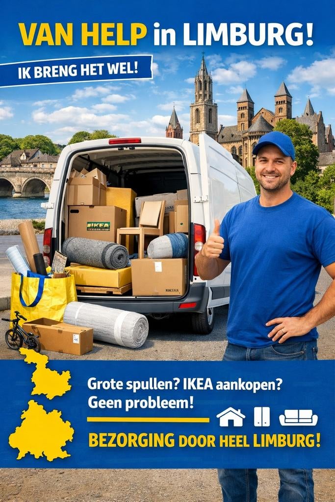 hulp met een busje, Ophalen of Verzenden