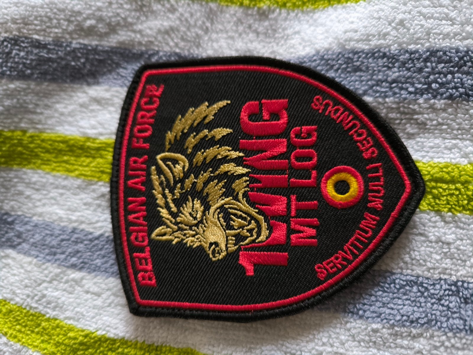 Belgian Air Force badge embroidered MT, Verzamelen, Ophalen of Verzenden
