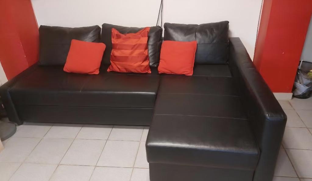 IKEA converteerbare bank, Huis en Inrichting, Zetels | Zetels, Ophalen, Gebruikt, 125 tot 150 cm, Hoekbank