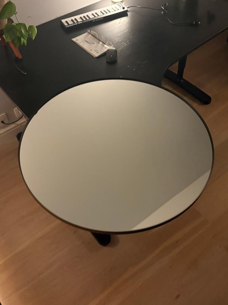 Spiegel Rond Zwart, Huis en Inrichting, Woonaccessoires | Spiegels, Ophalen, Rond, Nieuw, 75 tot 100 cm