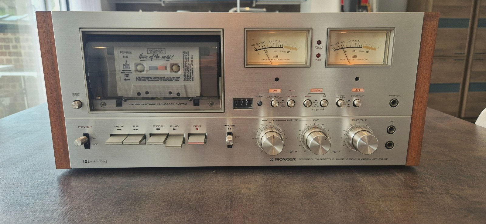 Pioneer CT-F9191, TV, Hi-fi & Vidéo, Decks cassettes, Enlèvement ou Envoi, Simple, Autres marques, Tape counter