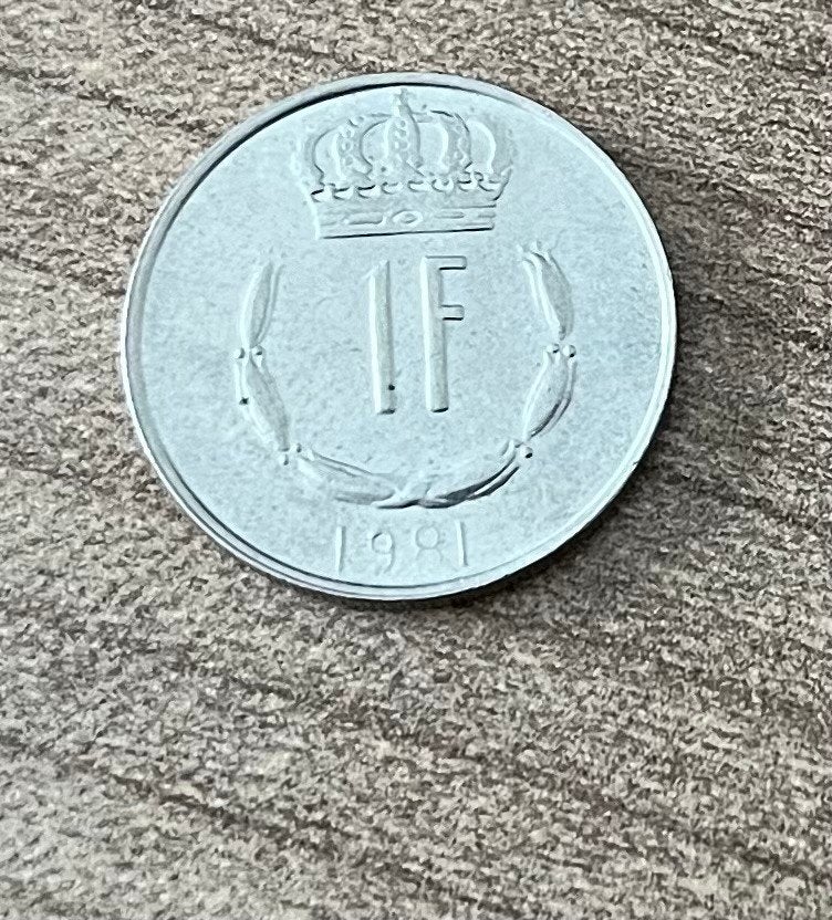 munt Luxemburg JEAN GRAND-DUC - 1 franc, Ophalen of Verzenden