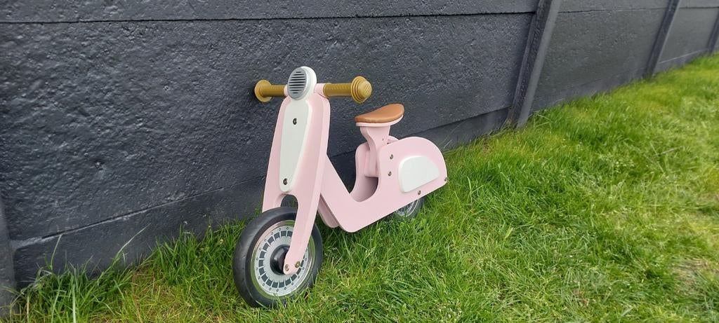 Roze houten loopfiets, Kinderen en Baby's, Speelgoed | Buiten | Voertuigen en Loopfietsen, Gebruikt, Loopfiets, Ophalen
