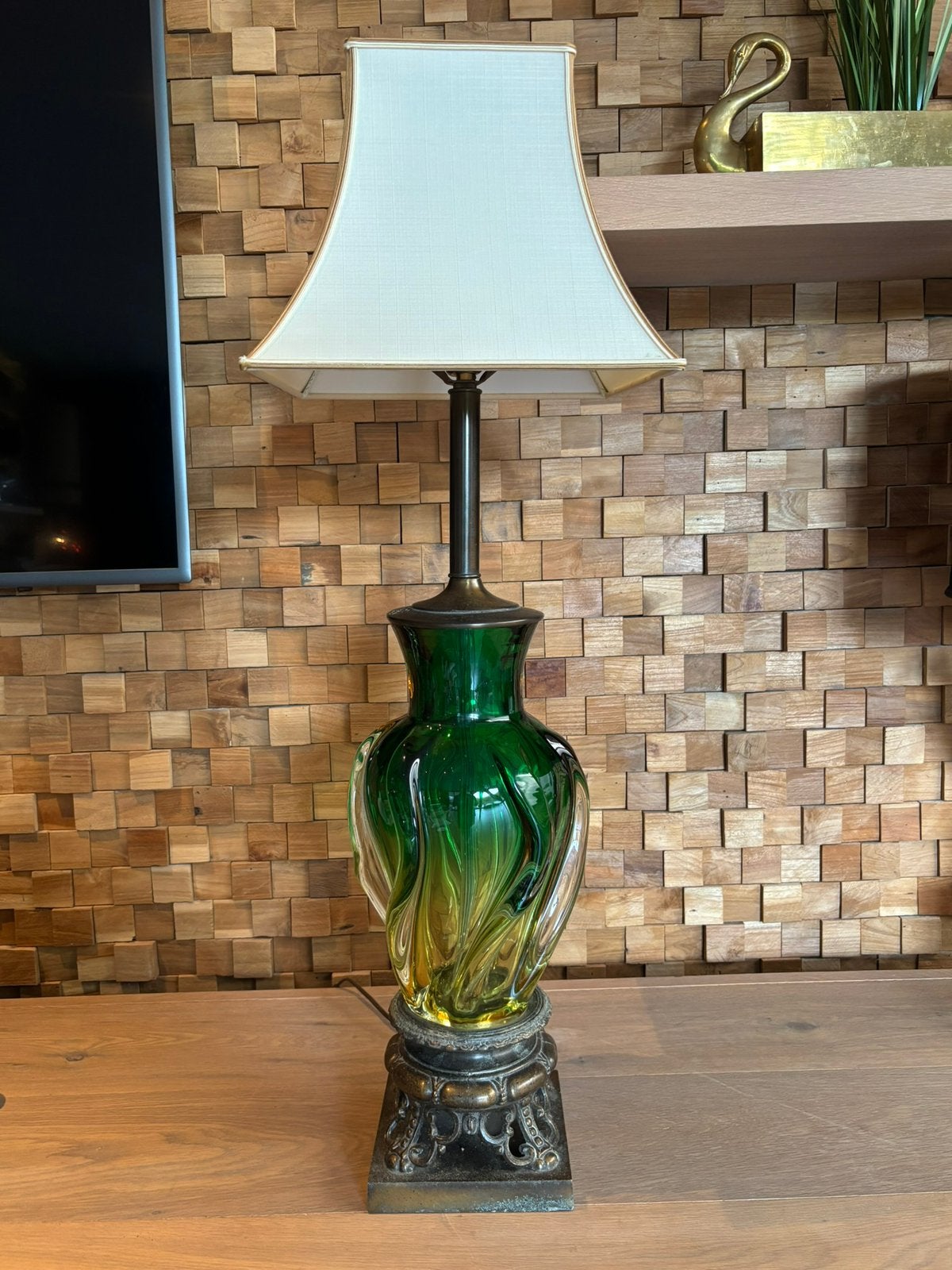 Lampe émeraude ancienne (en état de marche), Enlèvement ou Envoi, Comme neuf