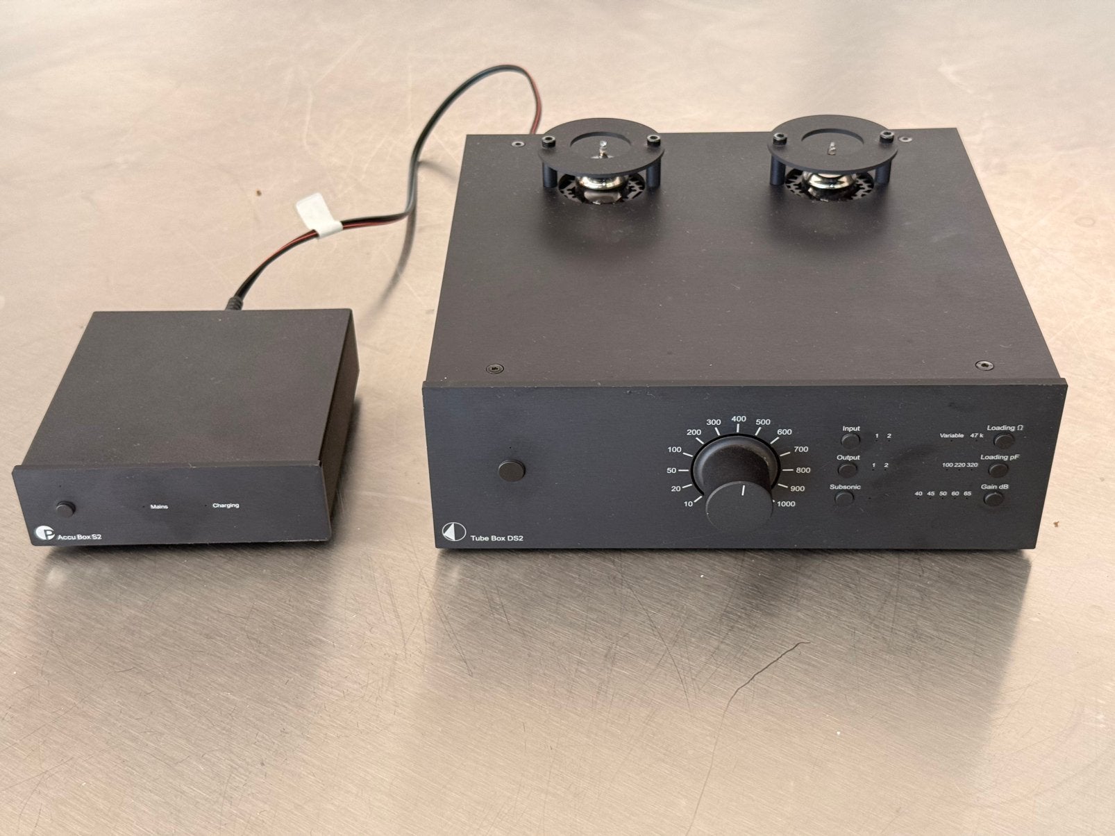 Pro-ject Tube Box DS2 et Accu Box S2 preampli phono, Audio, Tv en Foto, Ophalen, Zo goed als nieuw