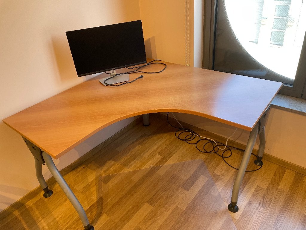bureau d'angle, Maison & Meubles, 130 cm, Démontable, Multicolore, Moderne
