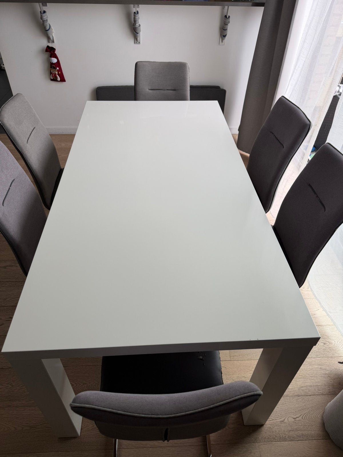 Eettafel + 6 stoelen, Ophalen, Gebruikt, Salon, 4 tot 6 stoelen