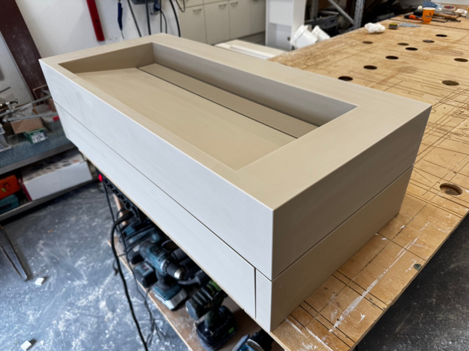 Corian solid surface badkamermeubel 1.00 mtr, Ophalen, Nieuw, 50 tot 100 cm, Minder dan 100 cm