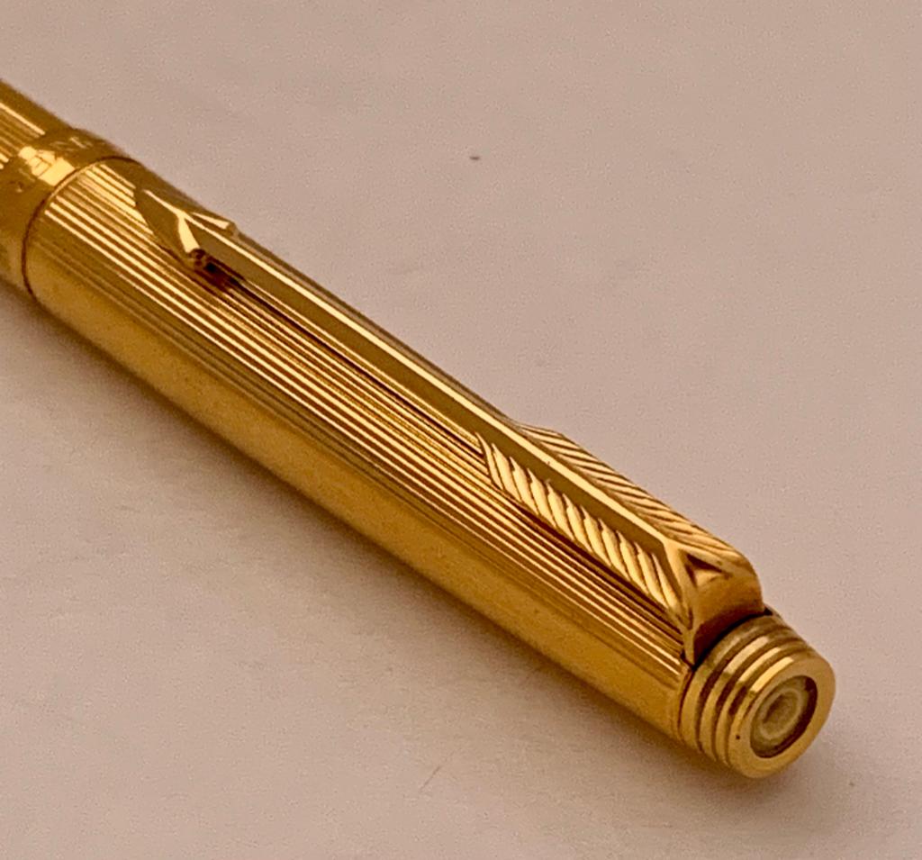Parker 75 stylo bille plaqué or, Collections, Stylos, Comme neuf, Stylo, Parker, Enlèvement