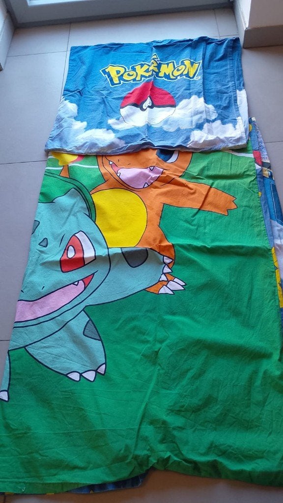 dekbedovertrek en kussensloop 1p Pokemon, Ophalen of Verzenden, Dekbedovertrek
