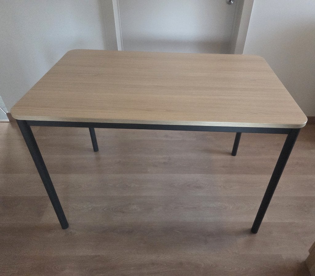 WEBA Tafel Basic 110x70cm - Antraciet & eik naturel, 100 à 150 cm, Quatre personnes, Autres essences de bois, Comme neuf