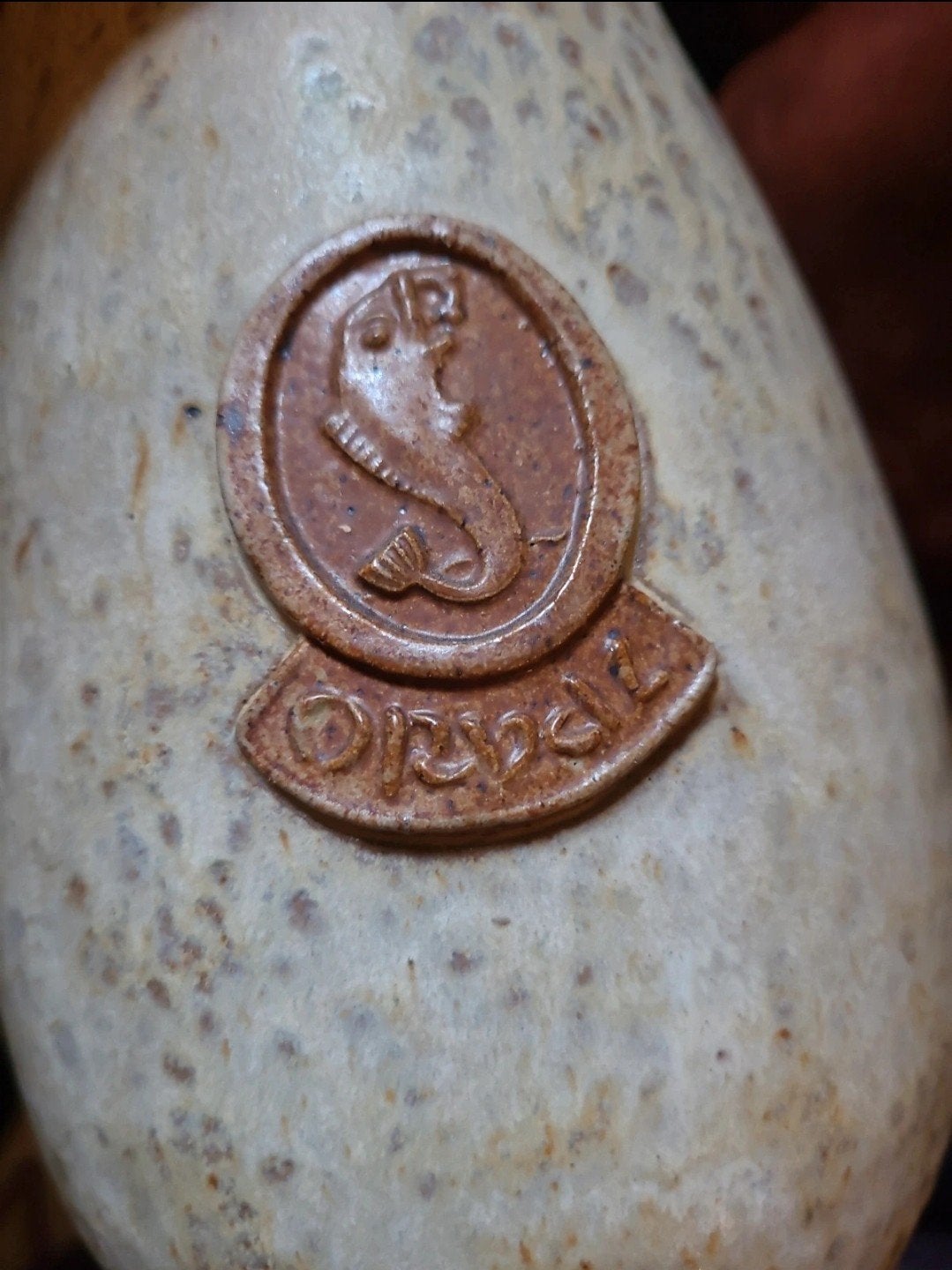 Vintage kruik in steengoed van Orval - cruche pichet Orval e, Ophalen