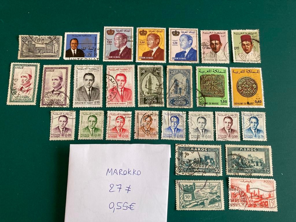 Lot postzegels Marokko, Ophalen of Verzenden, Marokko, Gestempeld