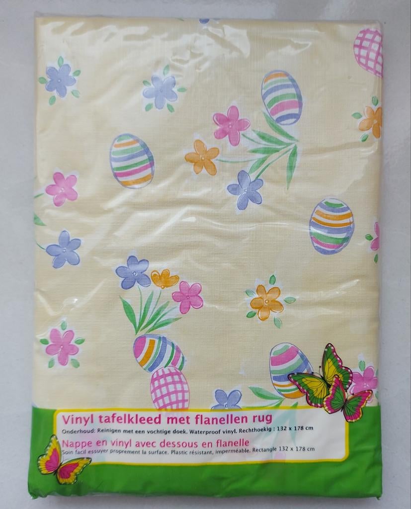 Waterproof Vinyl pasen tafelkleed met flanellen rug (nieuw), Diversen, Ophalen