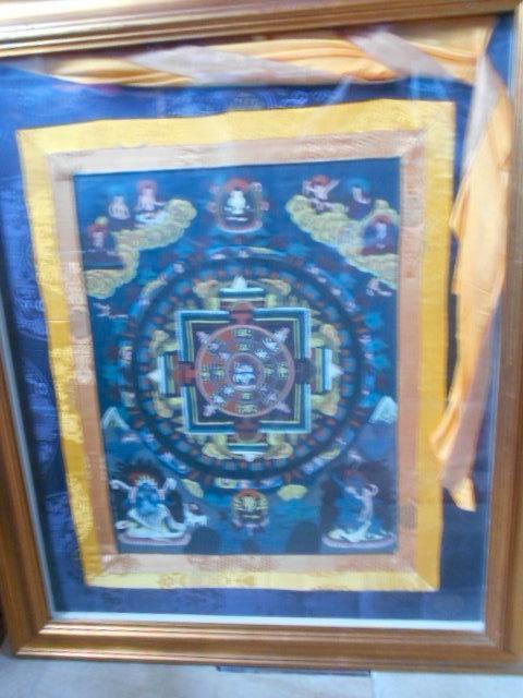 tankha, mandala, handgeschilderd op zijde, Ophalen