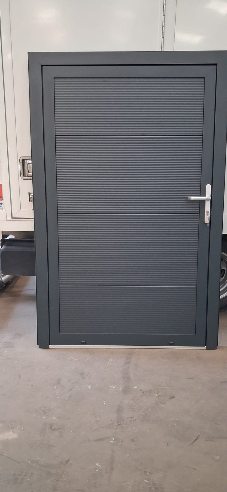 Porte anthracite en 2 pièces aux dimensions L1240 x H1950, Neuf, Porte extérieure, Enlèvement, 200 à 215 cm