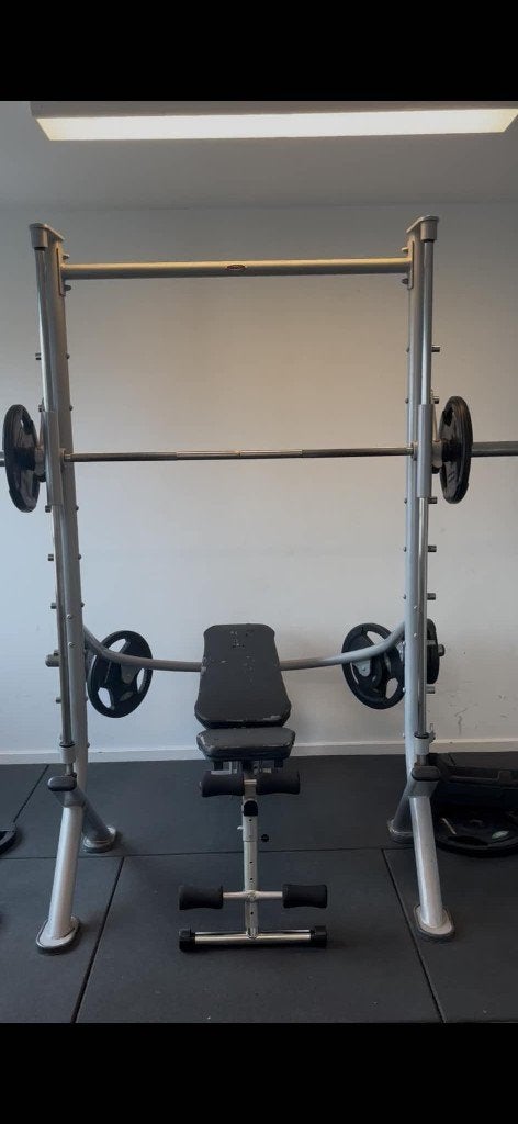 Smith machine, Ophalen, Benen, Gebruikt, Krachtstation