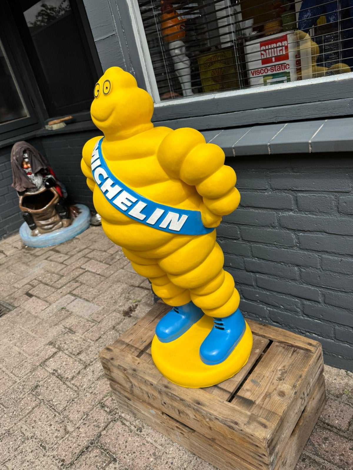 Grote Gele Michelin Bibendum beeld, Ophalen, Gebruikt, Reclamebord