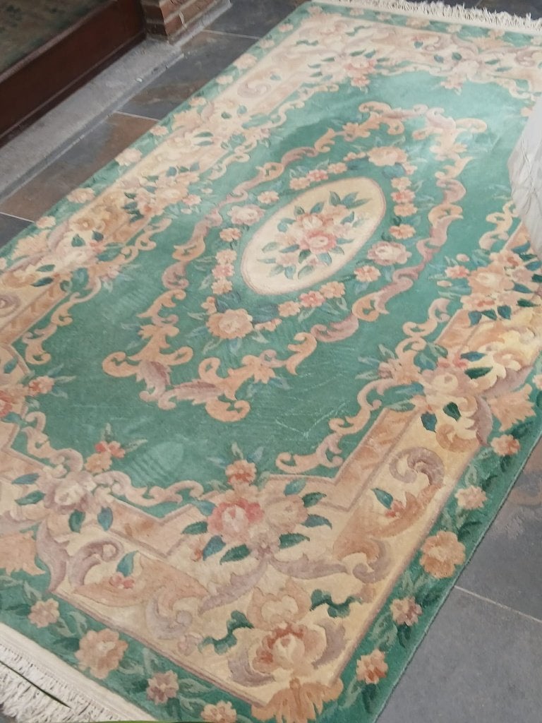 tapijt chinees wol handgeknoopt €25, Ophalen, Gebruikt, 200 cm of meer, 150 tot 200 cm