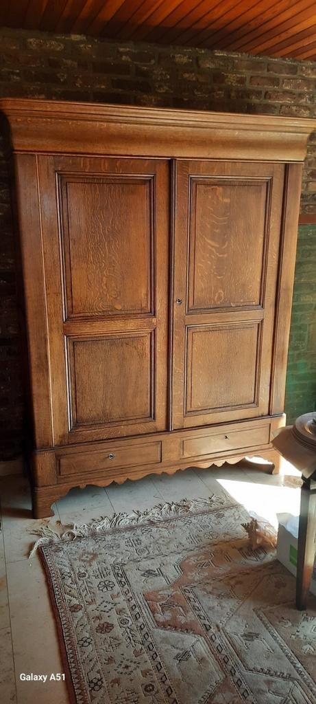 Antieke eiken kast, Antiquités & Art, Antiquités | Meubles | Armoires, Enlèvement