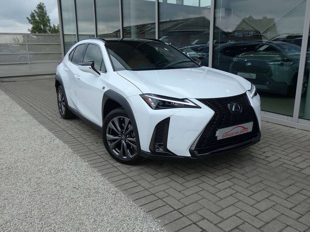 Lexus UX 250H HYBRID F-Sport Design +COGNAC LEDER +Dodehoek, Auto's, Lexus, Gebruikt, 4 cilinders, Wit, 5 zetels