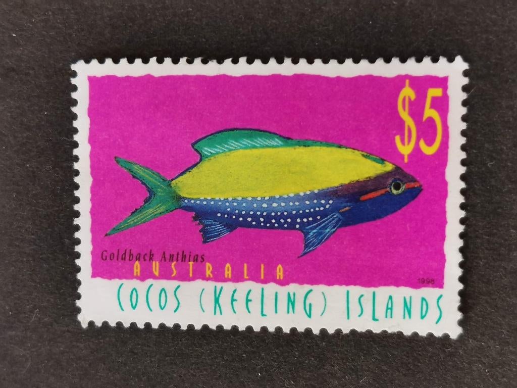 Cocos eilanden 1998 - vissen, Verzenden, Gestempeld