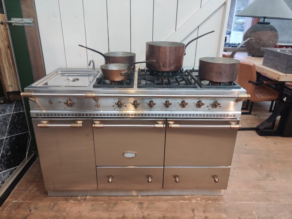 Lacanche CLUNY Classic 1400 RVS / Messing z.g.a.n., Elektronische apparatuur, 60 cm of meer, Ophalen of Verzenden, Zo goed als nieuw