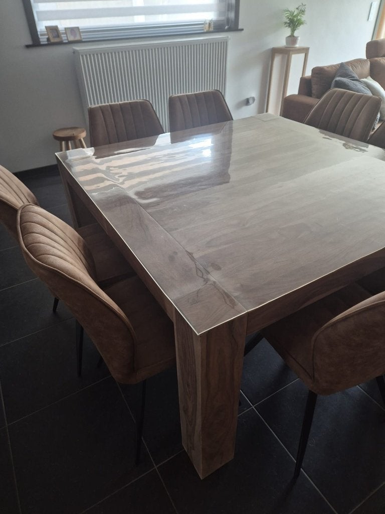 Massief eiken eettafel, Huis en Inrichting, Ophalen, Nieuw, Vijf personen of meer, 100 tot 150 cm