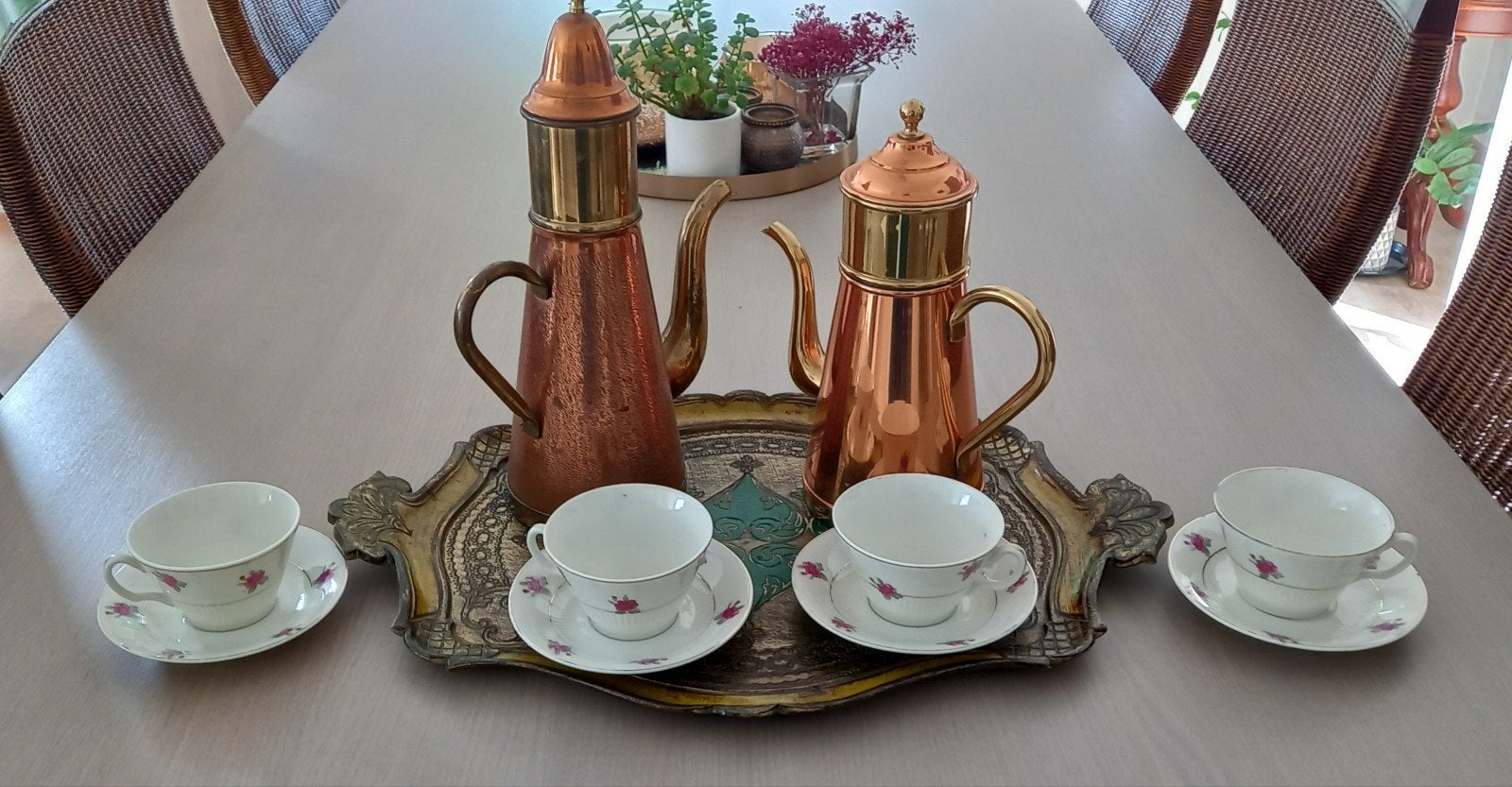Koperen koffiekannen, mooi om koffie te schenken., Ophalen of Verzenden