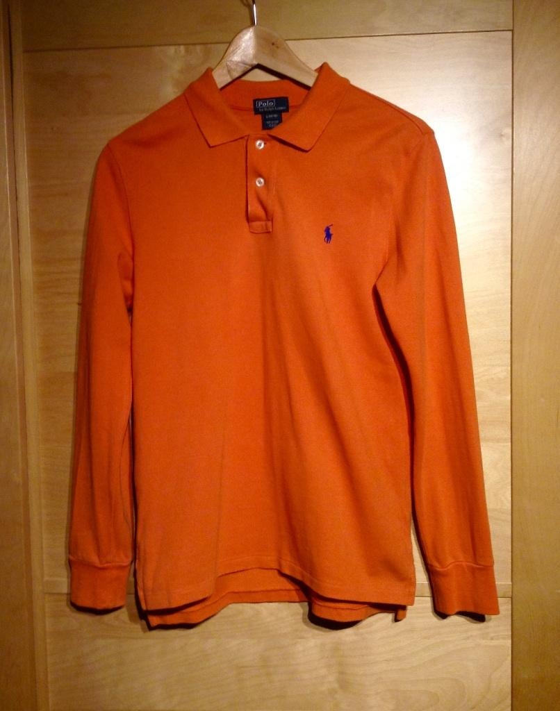 Ralph Lauren oranje poloshirt voor kinderen van 14-16 jaar, Ophalen of Verzenden, Zo goed als nieuw, Meisje, Trui of Vest