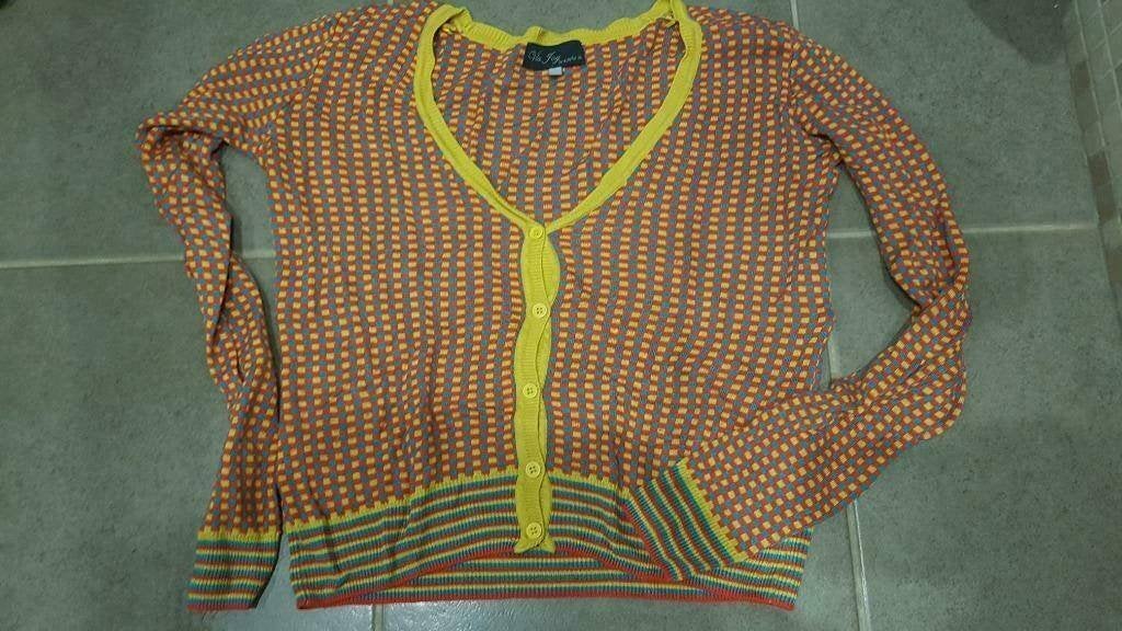gekleurde gilet / trui Vila Joy maat smal, Oranje, Ophalen of Verzenden, Vila Joy, Maat 36 (S)