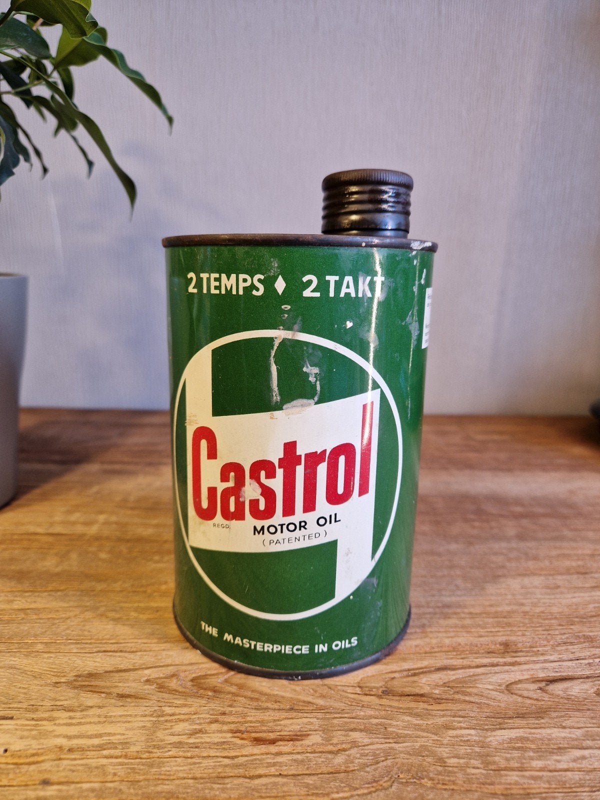 oud olie blik Castrol 2 takt, Ophalen of Verzenden