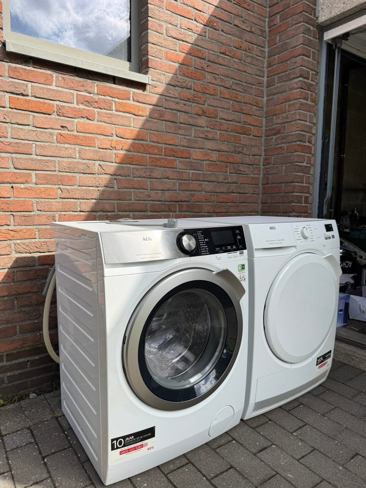 WASMACIHINE AEG + DROOGKAST AEG 400€, Elektronische apparatuur, Wasmachines, Ophalen of Verzenden, Zo goed als nieuw