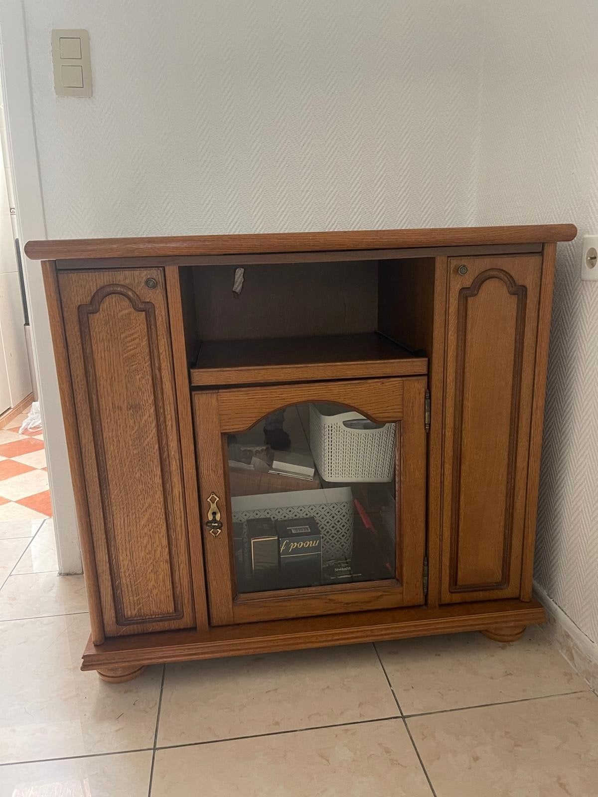 Meuble tv chaine Hifi en bois, Maison & Meubles, Enlèvement