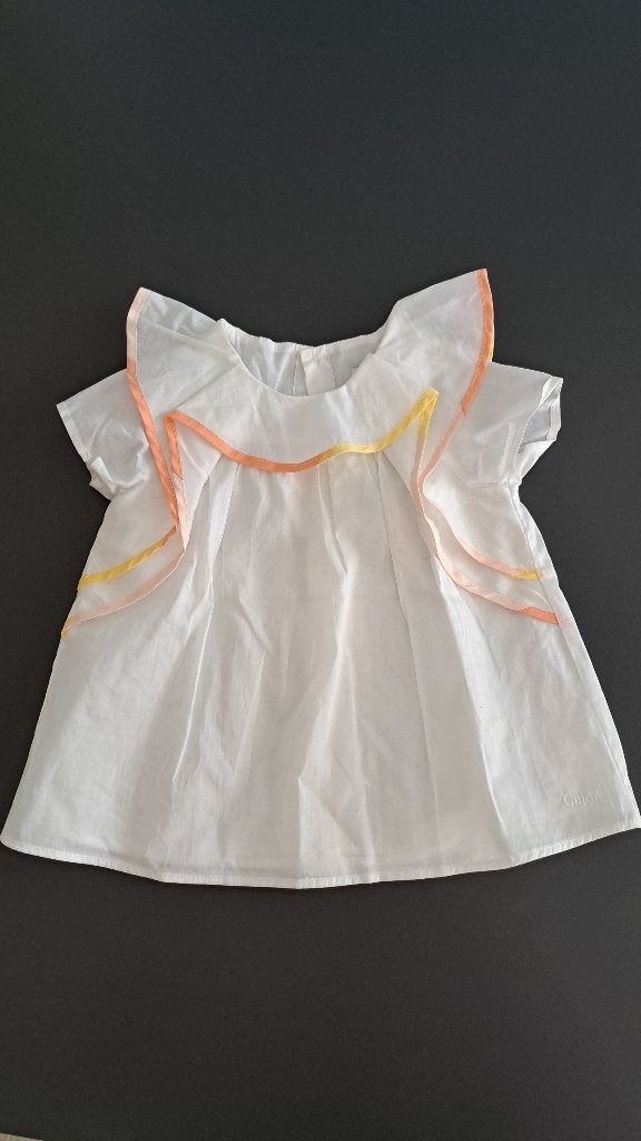 Nieuw Chloé babyblousje met ruches – 18 maanden, Kinderen en Baby's, Babykleding | Maat 86, Chloë, Meisje, Jurkje of Rokje, Nieuw