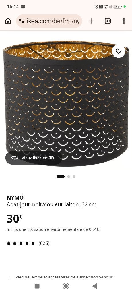 Ikea lampenkapkroonluchter met kabel, Huis en Inrichting, Ophalen, Zo goed als nieuw, 32 cm