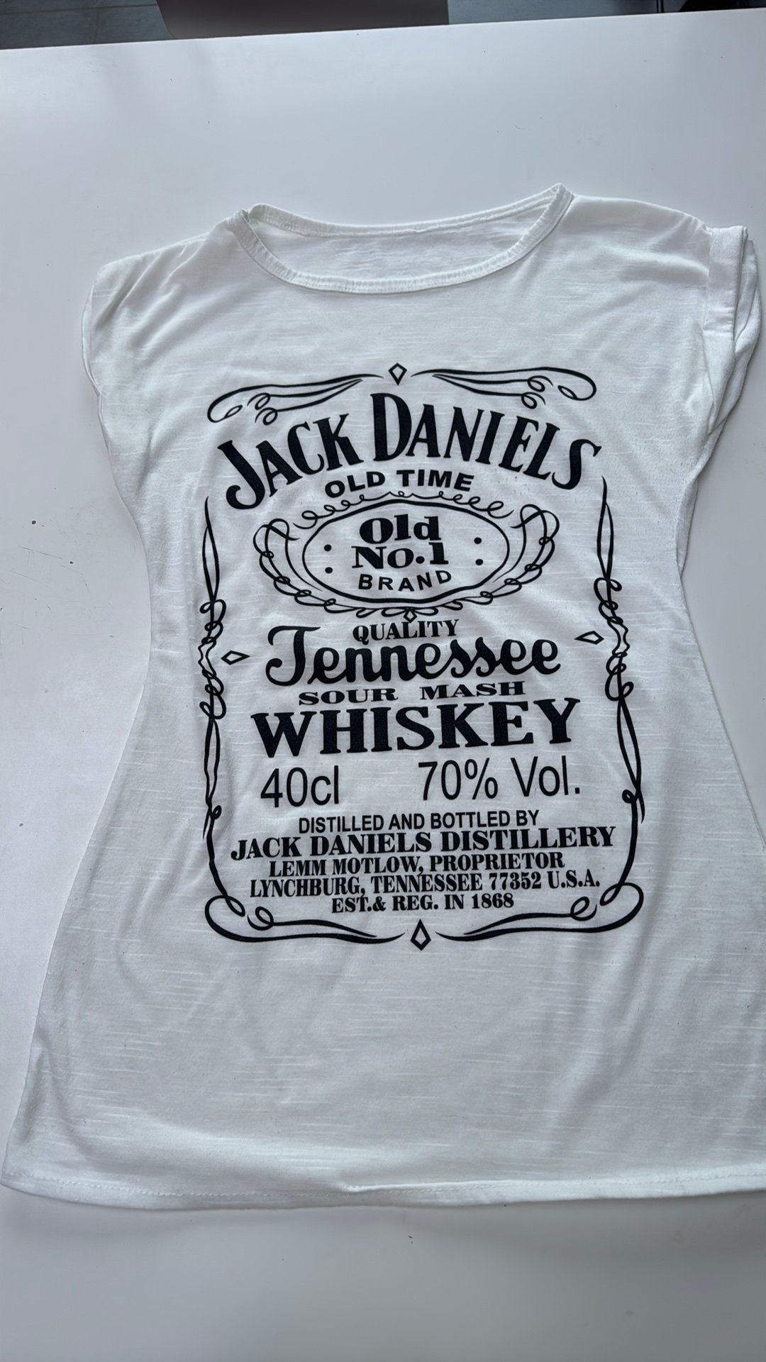 Jack Daniels mouwloos T-shirt maat M/L, Vêtements | Femmes, Taille 38/40 (M), Enlèvement ou Envoi, Beige, Neuf
