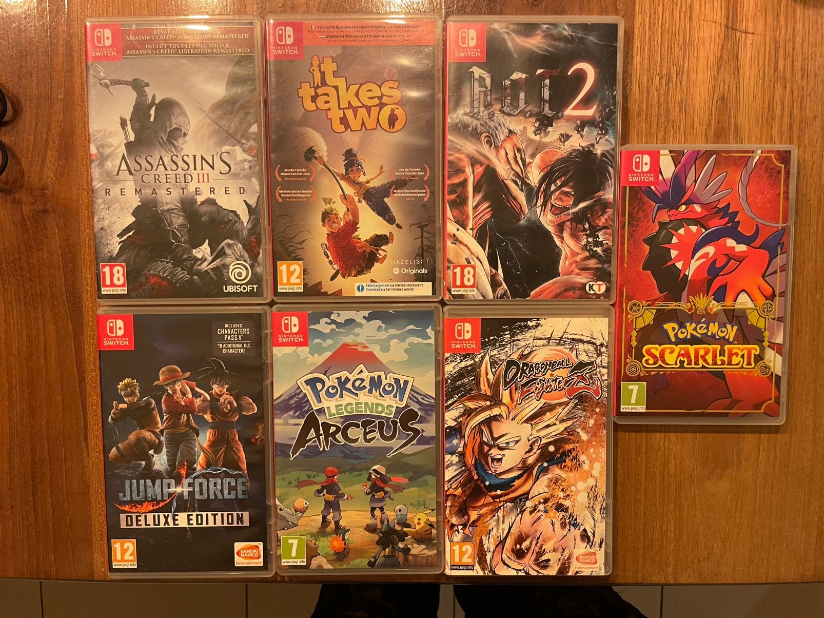 7x Nintendo Switch games, Pokémon, It Takes Two, Dragon Ball, Ophalen, Zo goed als nieuw