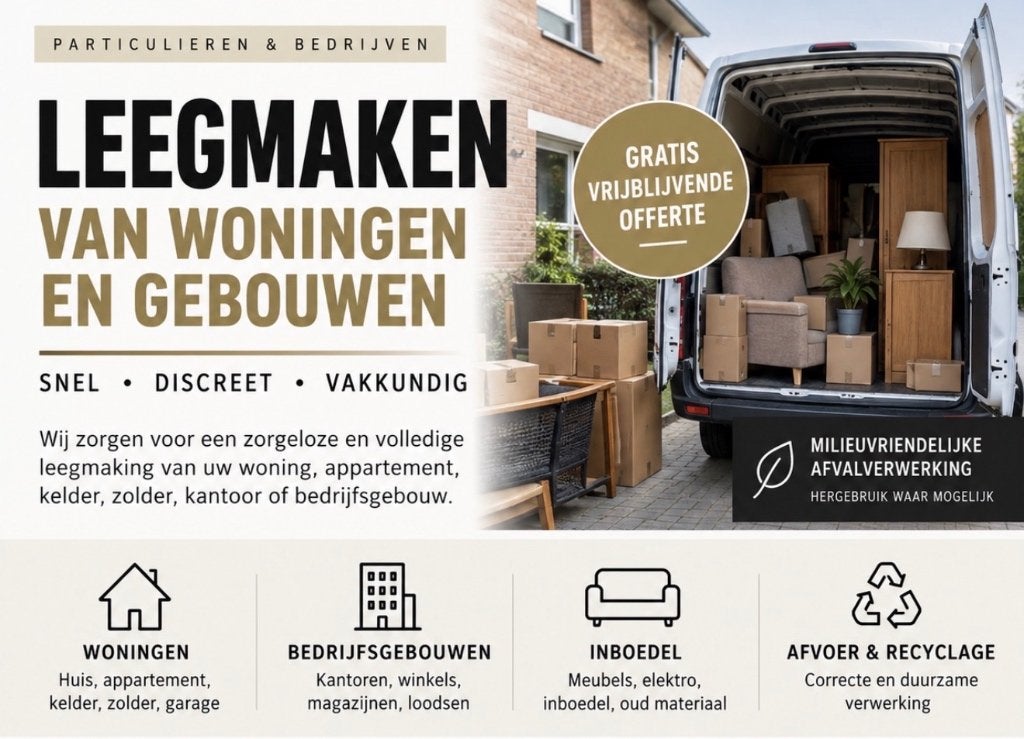 Woningen leegmaken | inboedels opruimen en afvoeren