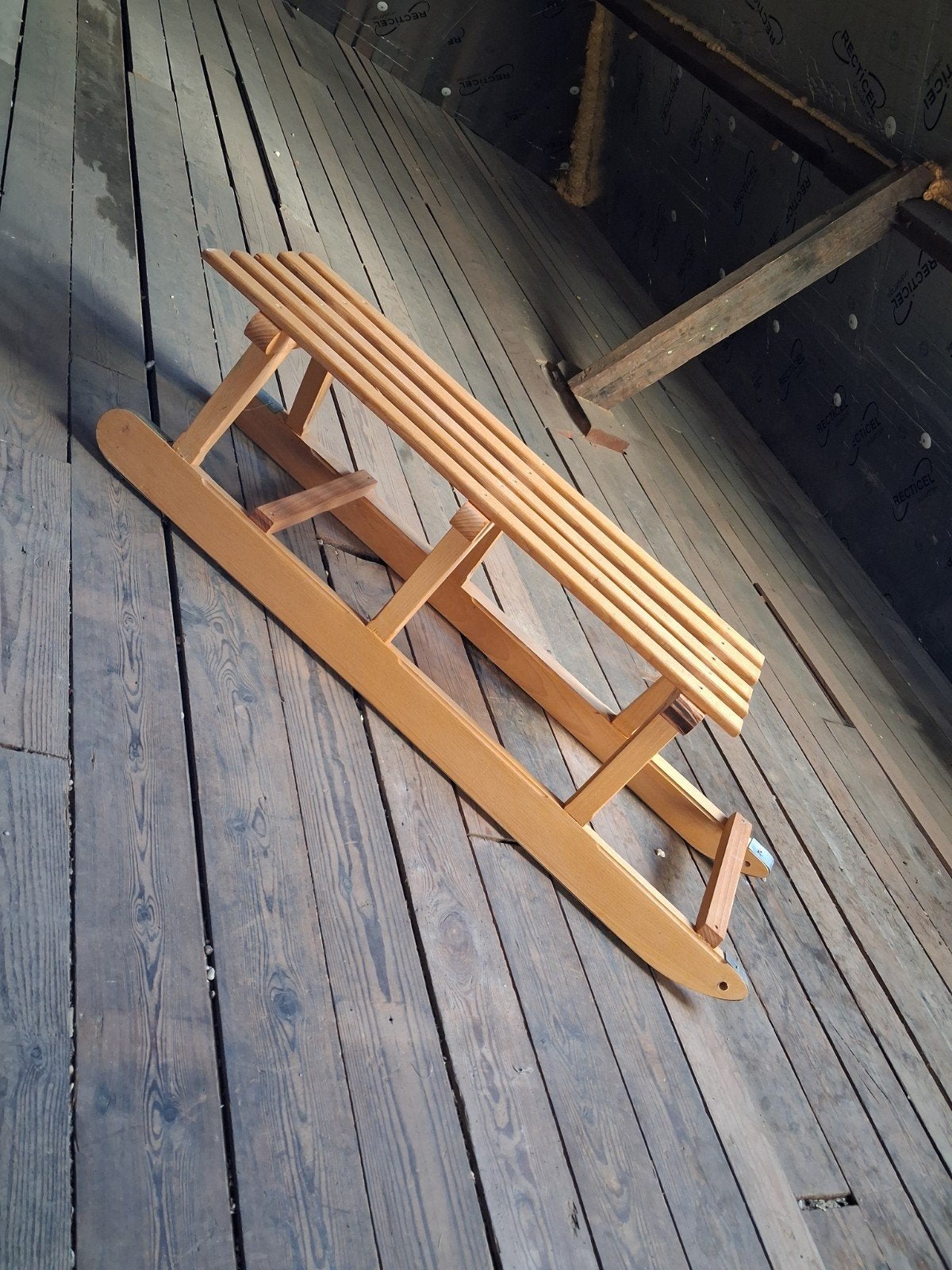 Houten slee (110 cm x 30 cm) – handgemaakt en stevig, Ophalen of Verzenden
