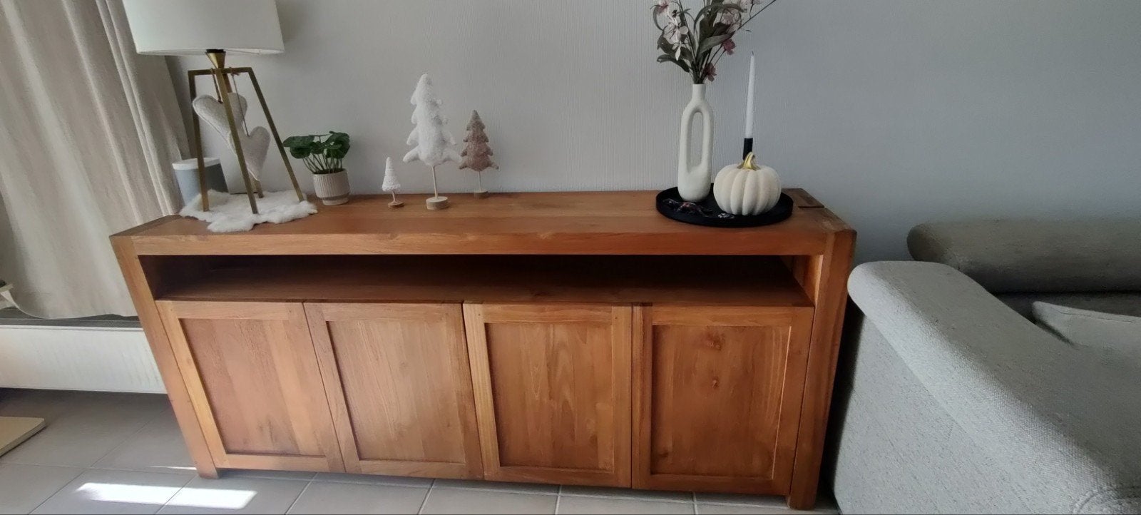 Dressoir vol teak 2m16, Huis en Inrichting, Ophalen