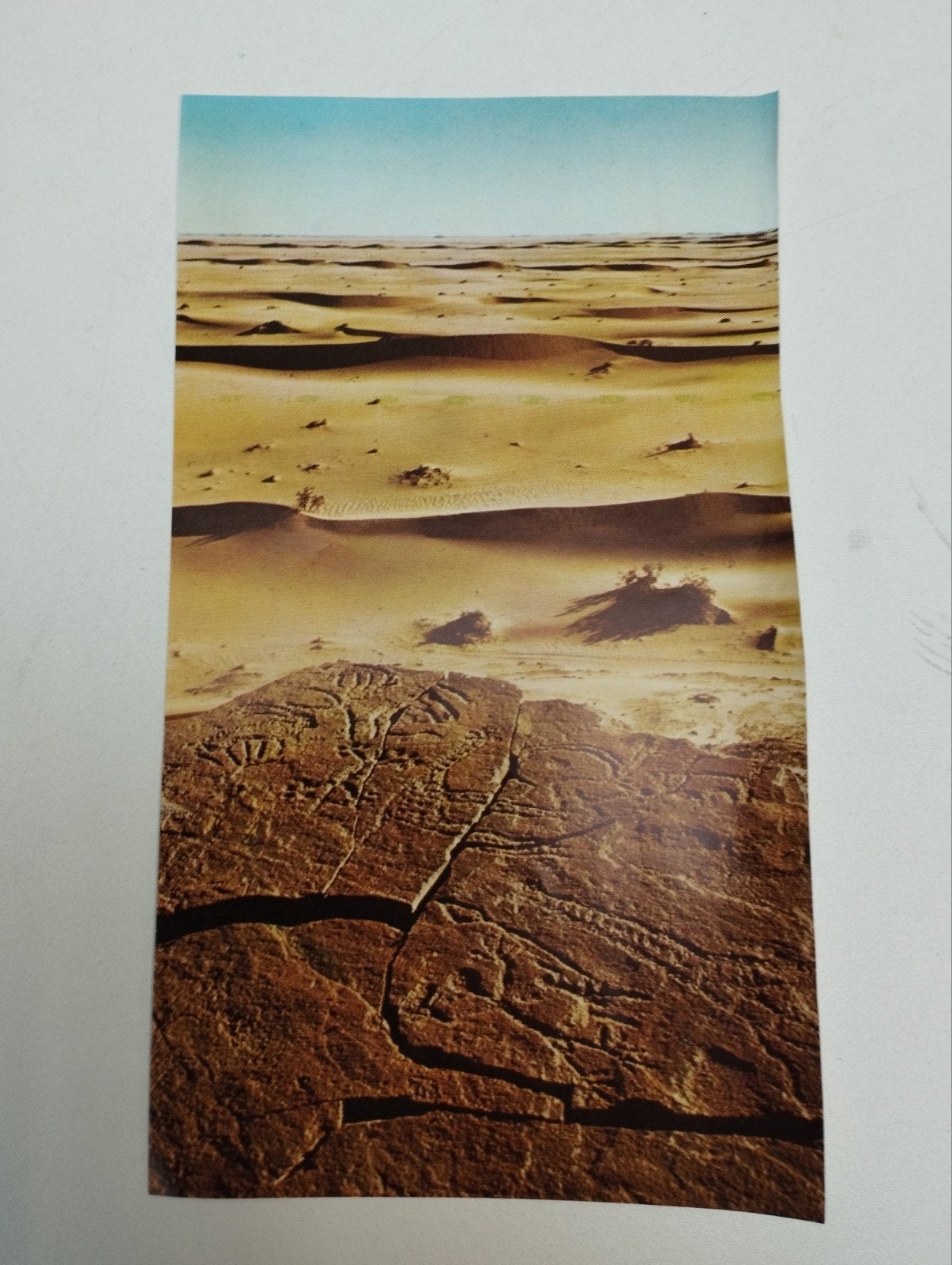 Een prent over de woestijn land Afrika kleur verschillende, Ophalen, Prent