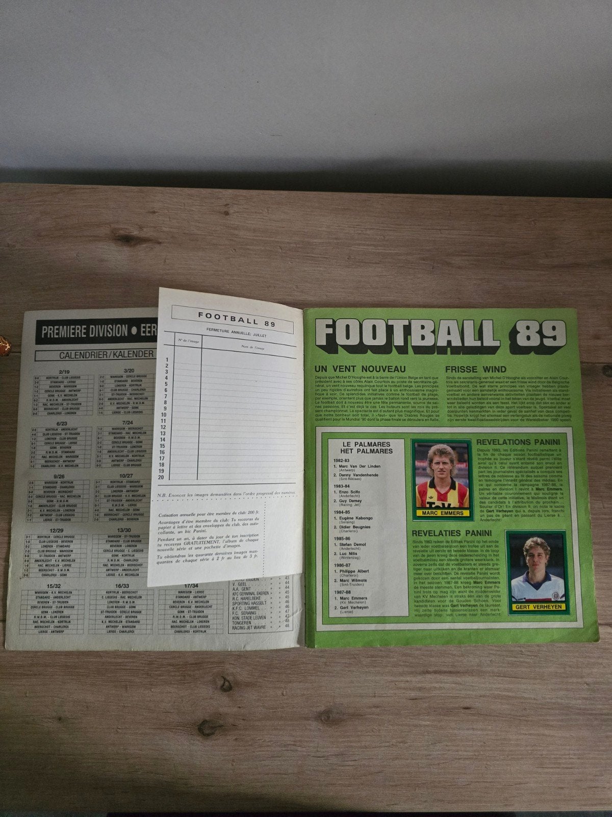 Album Panini Football 89 België 1988-1989 394/446 afbeelding, Ophalen of Verzenden, Gebruikt, Meerdere stickers