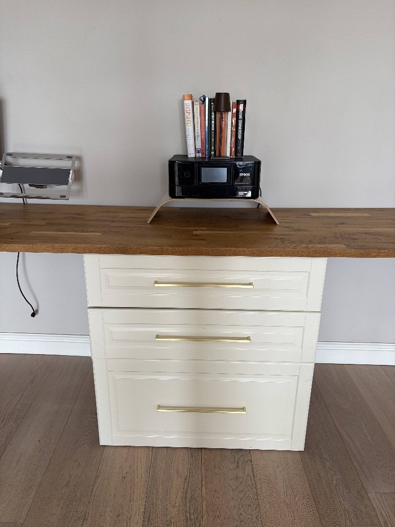 Commode IKEA METOD/MAXIMERA 80 cm — BODBYN écru+ laiton, Enlèvement, Utilisé