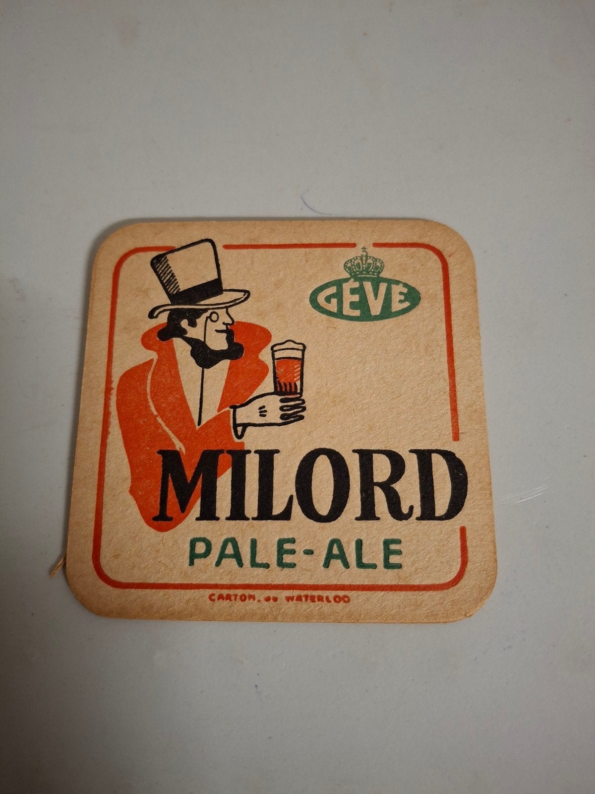 vooroorlogs bierviltje milord pale ale geve, Collections, Enlèvement ou Envoi